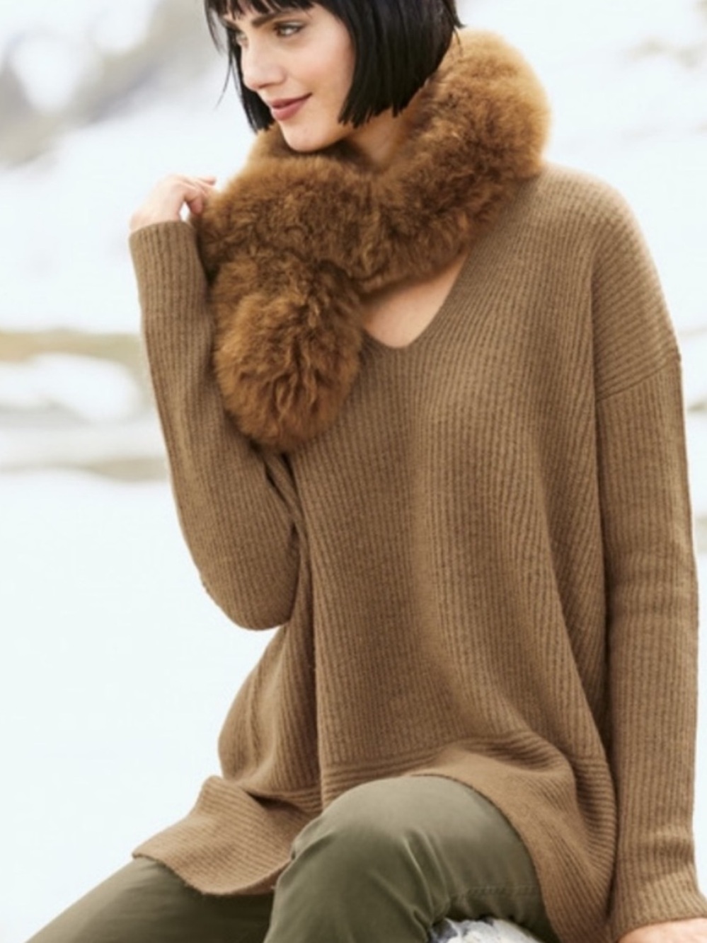 Peruvian Connection Marais Royal Alpaca V-Neck Sweater